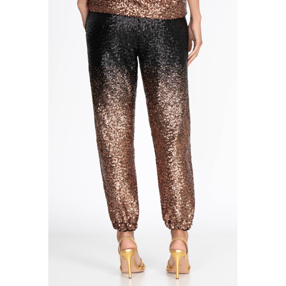 Johnny Was Sequin Black and Gold Jett Jogger Pants XS NEW NWT! - Picture 2 of 8